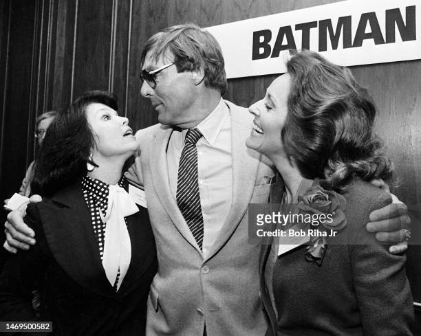 Cast members from 'Batman' : Yvonne Craig, Adam West and Lee Meriwether joined other television stars from 1960's and 1970's during luncheon...