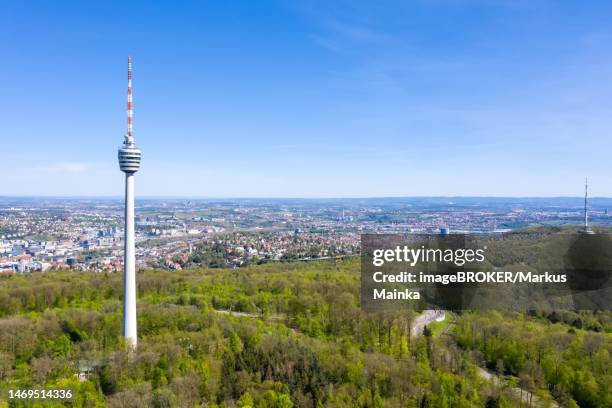 stuttgart tv tower skyline aerial photo city architecture travel in stuttgart, germany - stuttgart skyline stock pictures, royalty-free photos & images