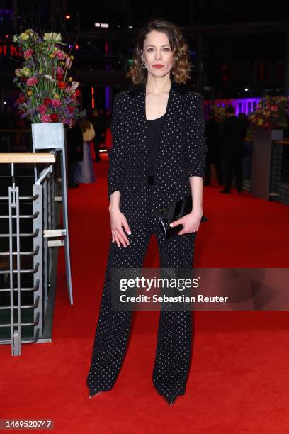 Paula Beer arrives for the closing ceremony of the 73rd Berlinale International Film Festival Berlin at Berlinale Palast on February 25, 2023 in...