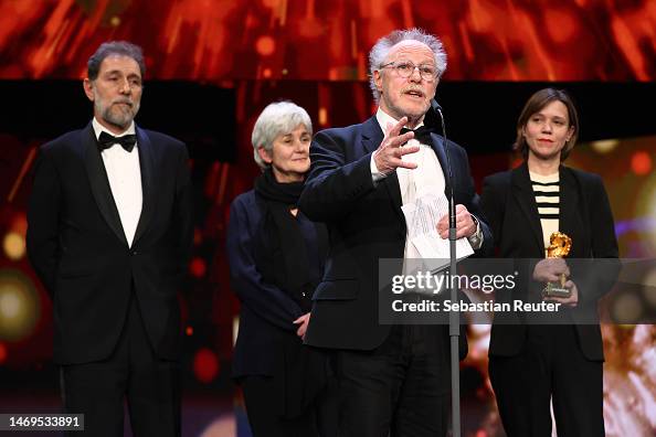 Gilles Sacuto, Miléna Poylo, and Celine Loiseau watch as Nicolas