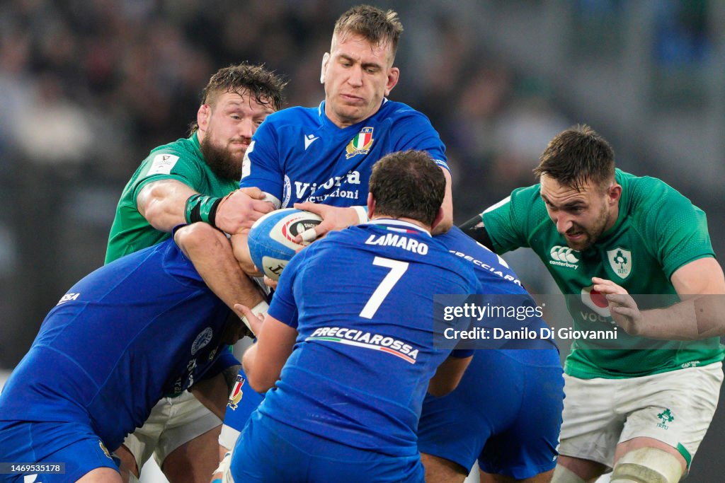 Federico Ruzza Rugby Player Federico Ruzza of Italy in action during the Six Nations Rugby match ...