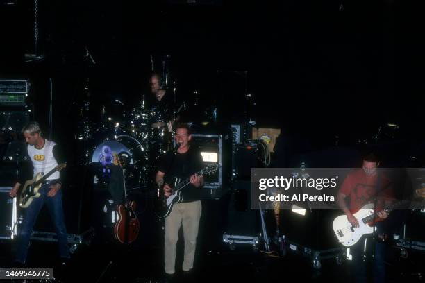 Rock band Papa Vegas perform at The Bowery Ballroom on June 10, 1999 in New York City.