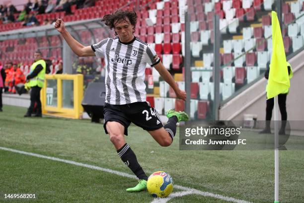 Martin Palumbo of Juventus during the Serie C match between Triestina and Juventus Next Gen at Stadio Nereo Rocco on February 25, 2023 in Trieste,...