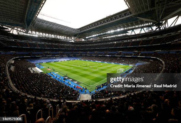 Santiago Bernabéu views during the LaLiga Santander match between Real Madrid CF and Atletico de Madrid at Estadio Santiago Bernabeu on February 25,...