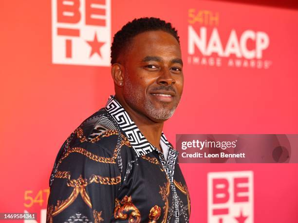 Lamman Rucker attends the 54th NAACP Image Awards at Pasadena Civic Auditorium on February 25, 2023 in Pasadena, California.