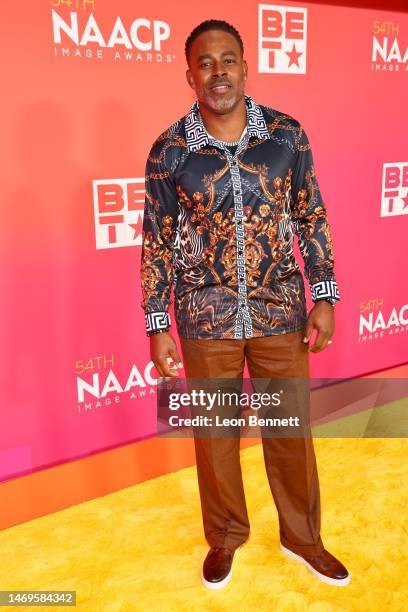 Lamman Rucker attends the 54th NAACP Image Awards at Pasadena Civic Auditorium on February 25, 2023 in Pasadena, California.