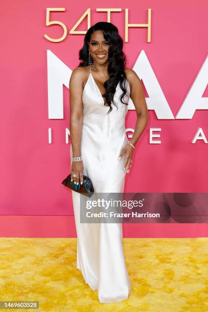 Kenya Moore attends the 54th NAACP Image Awards at Pasadena Civic Auditorium on February 25, 2023 in Pasadena, California.