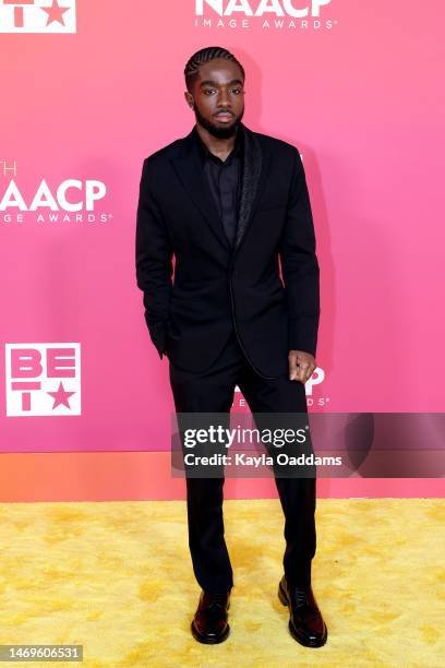 Caleb McLaughlin attends the 54th NAACP Image Awards at Pasadena Civic Auditorium on February 25, 2023 in Pasadena, California.