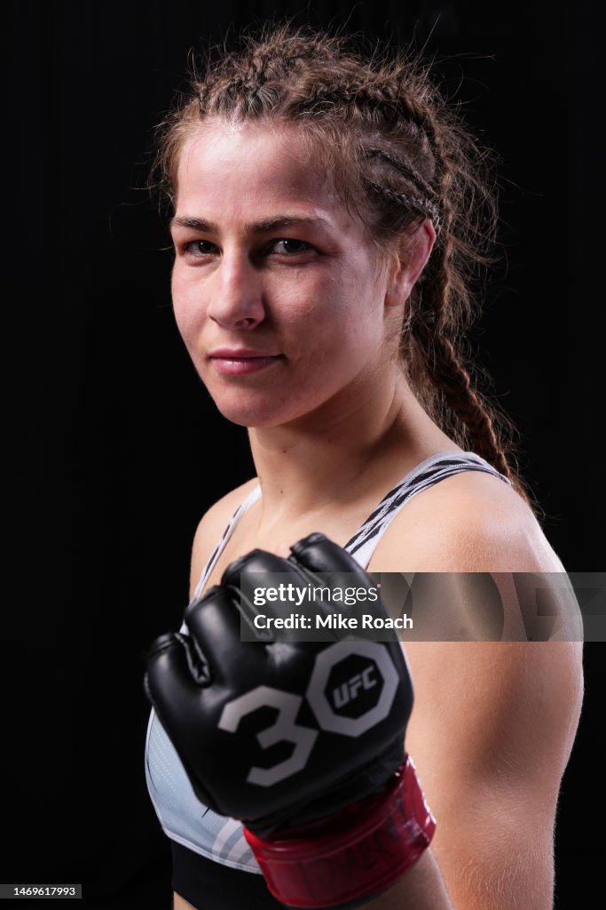 Jasmine Jasudavicius of Canada poses for a portrait after her victory