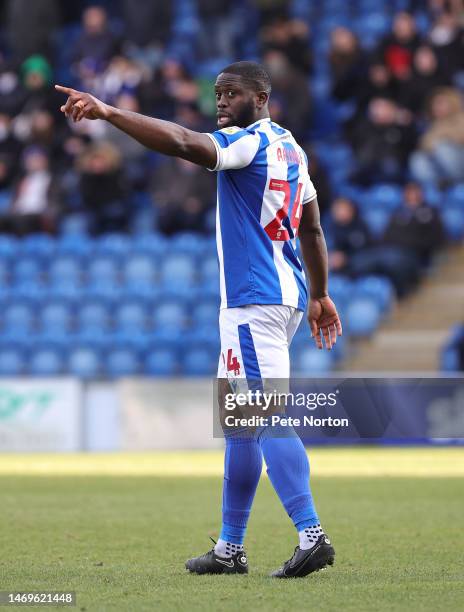 John Akinde of Colchester United in actio during the Sky Bet League Two between Colchester United and Northampton Town at JobServe Community Stadium...