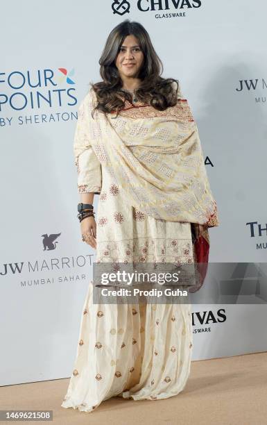 Ekta Kapoor attends the launch of 'Shaadi by Marriott Bonvoy' on February 25, 2023 in Mumbai, India