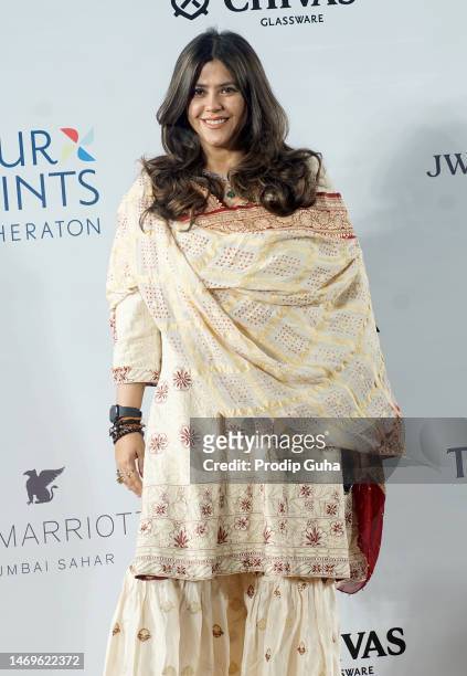 Ekta Kapoor attends the launch of 'Shaadi by Marriott Bonvoy' on February 25, 2023 in Mumbai, India