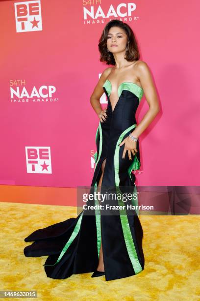 Zendaya attends the 54th NAACP Image Awards at Pasadena Civic Auditorium on February 25, 2023 in Pasadena, California.