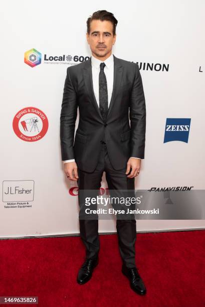 Colin Farrell attends the Society Of Camera Operators Lifetime Achievement Awards at Loews Hollywood Hotel on February 25, 2023 in Los Angeles,...