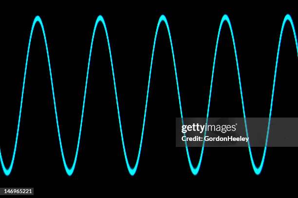 blue sine wave with no grid - sinus stockfoto's en -beelden