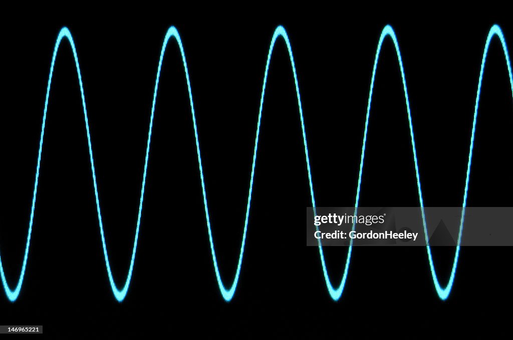 Blue sine wave with no grid