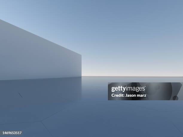 empty square front of modern architecture - metal floor stock pictures, royalty-free photos & images