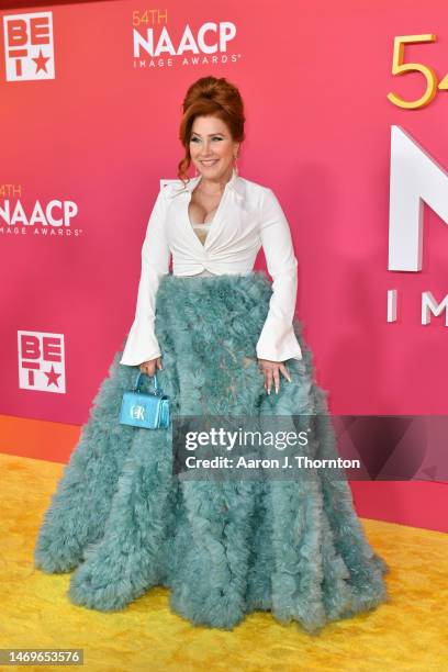 Lisa Ann Walter arrives to the 54th Annual NAACP Image Awards at Pasadena Civic Auditorium on February 25, 2023 in Pasadena, California.