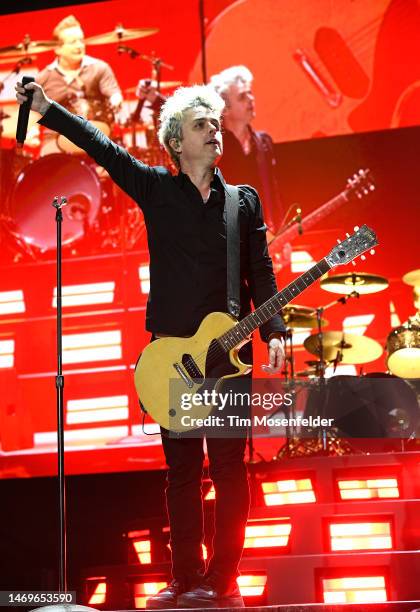 Billie Joe Armstrong of Green Day performs during the 2023 Innings Festival at Tempe Beach Park on February 25, 2023 in Tempe, Arizona.