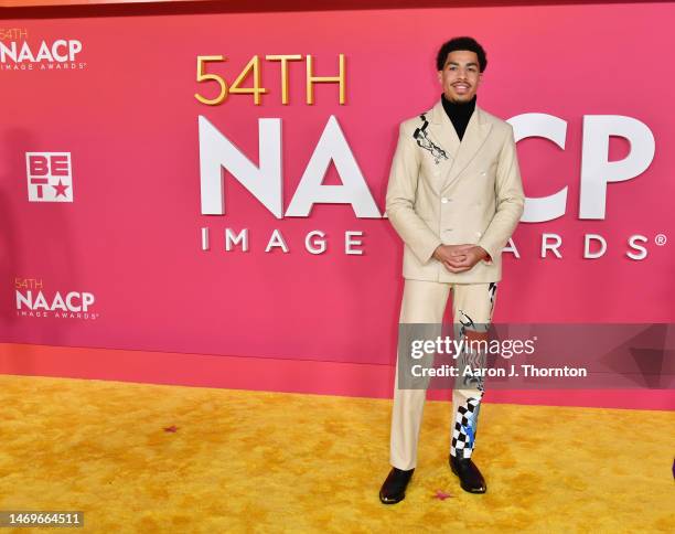 Marcus Scribner arrives to the 54th Annual NAACP Image Awards at Pasadena Civic Auditorium on February 25, 2023 in Pasadena, California.