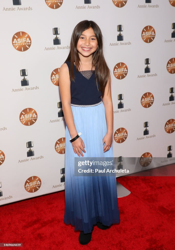 Actress Kailey Crawford attends the 50th Annie Awards at Royce Hall ...
