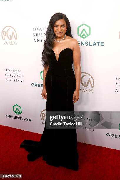 Mindy Kaling attends the 2023 Producers Guild Awards at The Beverly Hilton on February 25, 2023 in Beverly Hills, California.