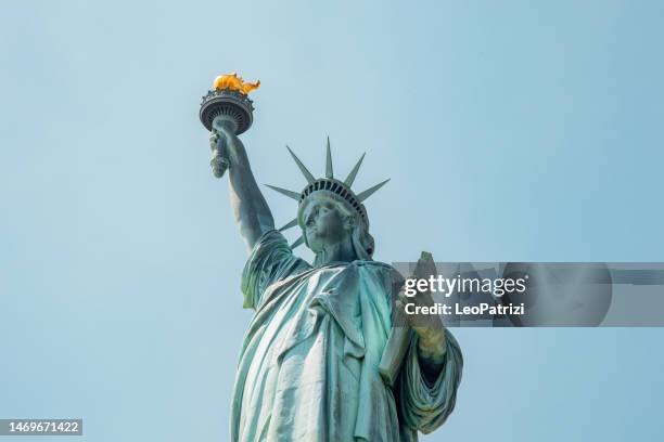 estátua da liberdade  - statue of liberty new york city - fotografias e filmes do acervo