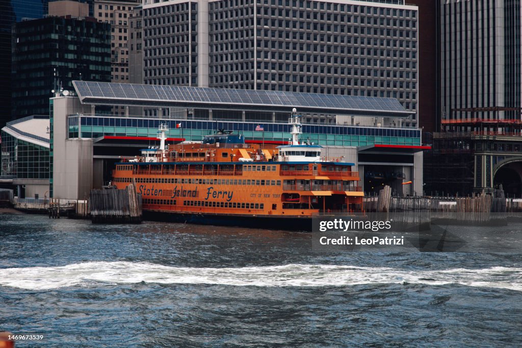 Views of New York City, USA. Staten Island Ferry