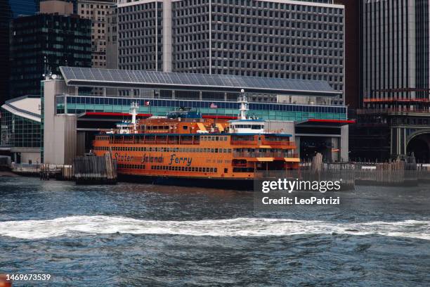 views of new york city, usa. staten island ferry - staten island stock pictures, royalty-free photos & images