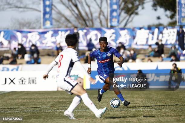 Of Mito Hollyhock in action the J.LEAGUE Meiji Yasuda J2 2nd Sec. Match between Mito Hollyhock and Iwaki FC at K's denki Stadium Mito on February 26,...