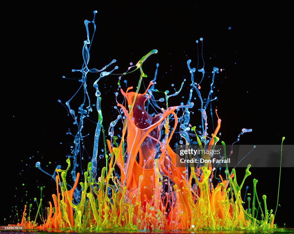 Colorful liquid in motion