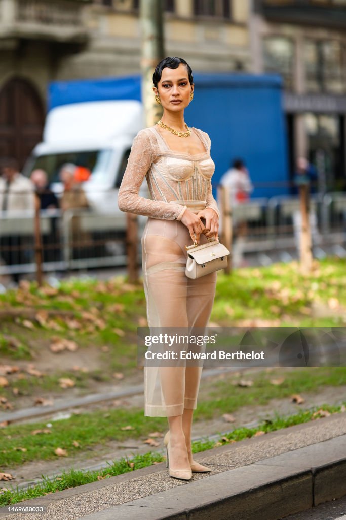 Street Style - Day 5 - Milan Fashion Week Womenswear Fall/Winter 2023/2024