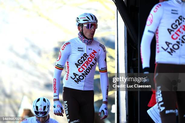 Oliver Naesen of Belgium and AG2R Citröen Team prior to the 75th Kuurne - Bruxelles - Kuurne 2023 a 193.1km one day race from Kuurne to Kuurne /...