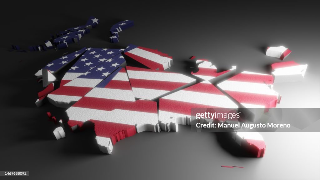 Shattered Map of the United States of America