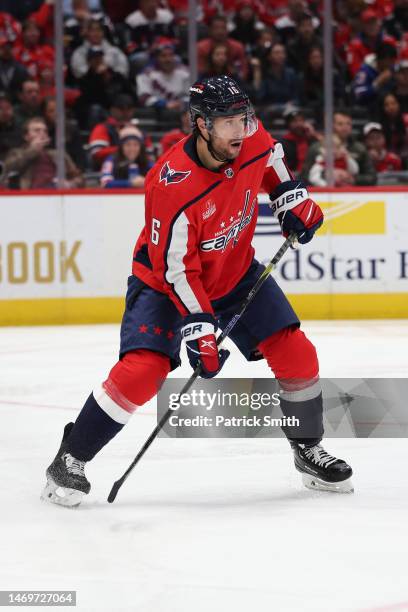 Craig Smith of the Washington Capitals skates against the New York Rangers during the second period at Capital One Arena on February 25, 2023 in...