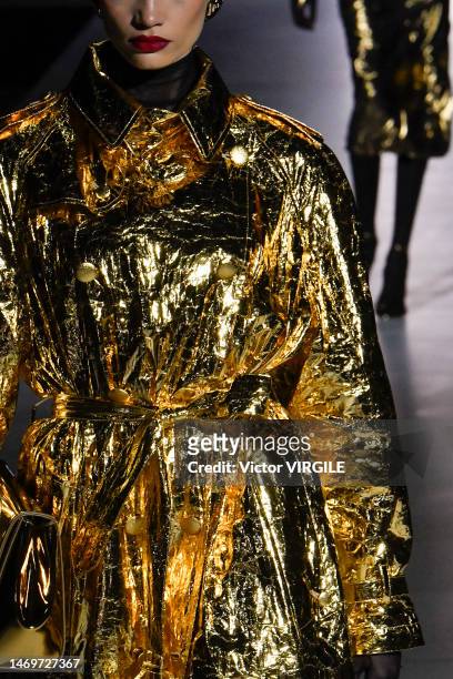 Model walks the runway during the Dolce Gabbana Ready to Wear Fall/Winter 2023-2024 fashion show as part of the Milan Fashion Week on February 25,...