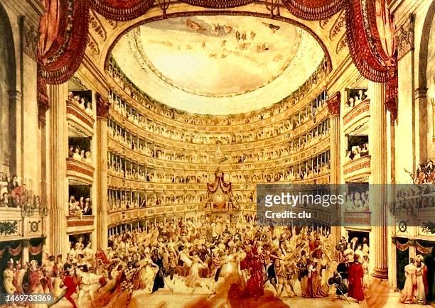 masked ball at the paris opera - french culture stock illustrations stock illustrations