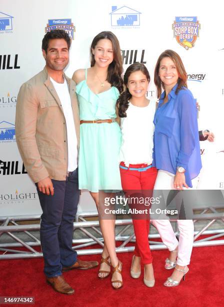 Actor Jordi Vilasuso, actress Kaitlin Riley, actress Bailee Madison and Patti Riley arrive for "25 Hill" - Los Angeles Premiere And Soap Box Race...
