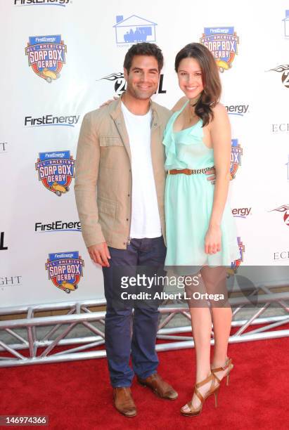 Actor Jordi Vilasuso and actress Kaitlin Riley arrive for "25 Hill" - Los Angeles Premiere And Soap Box Race held at American Cinematheque's Egyptian...
