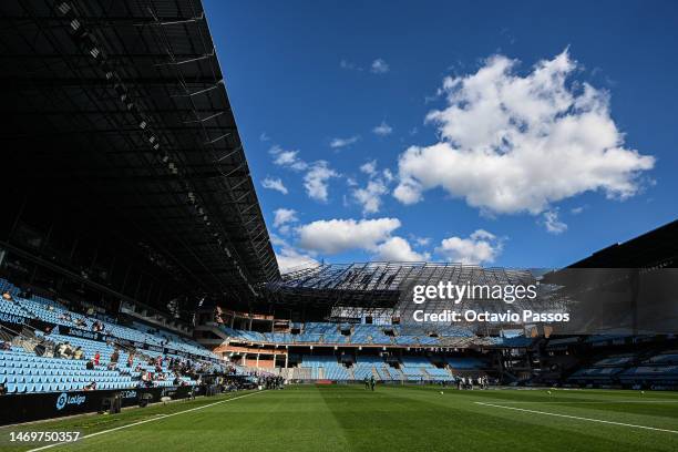 General view of the stadium prior the LaLiga Santander match between RC Celta and Real Valladolid CF at Estadio Balaidos on February 26, 2023 in...