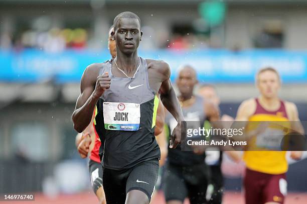 Charles Jock competes in the men's 800 meter run during Day Two of the 2012 U.S. Olympic Track & Field Team Trials at Hayward Field on June 23, 2012...
