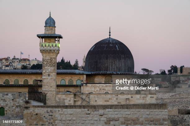al aqsa mosque in jerusalem old town - al aqsa mosque stock pictures, royalty-free photos & images