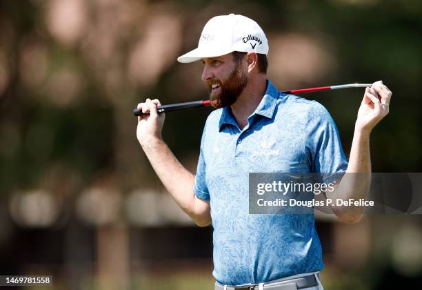 Chris Kirk of the United States warms up prior to the final round of The Honda Classic at PGA National Resort And Spa on February 26, 2023 in Palm...