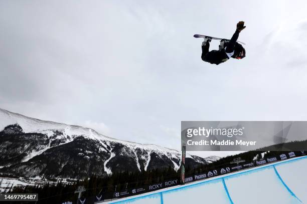 Taylor Gold of Team United States competes during the Men’s Snowboard Superpipe Final on day three of the Dew Tour at Copper Mountain on February 26,...