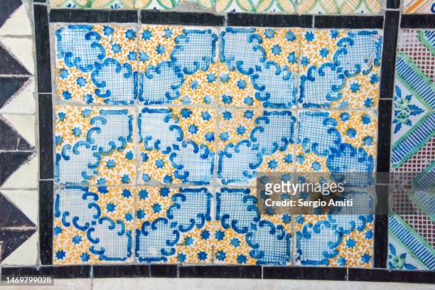 tunisian decorative ceramic tiles - tunisia medina stock pictures, royalty-free photos & images