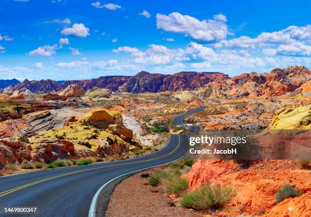 valley of fire - nevada road stock pictures, royalty-free photos & images