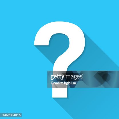 Question mark. Icon on blue background - Flat Design with Long Shadow Question mark. Icon on blue background - Flat Design with Long Shadow