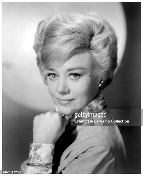Publicity portrait of British actor Glynis Johns from 1962, United States.