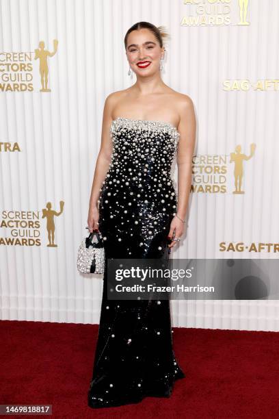Haley Lu Richardson attends the 29th Annual Screen Actors Guild Awards at Fairmont Century Plaza on February 26, 2023 in Los Angeles, California.