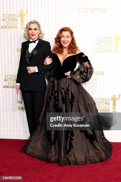 Elaine Hendrix and Lisa Ann Walter attend the 29th Annual Screen Actors Guild Awards at Fairmont Century Plaza on February 26, 2023 in Los Angeles,...